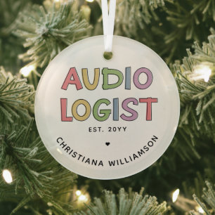 Personalized Audiologist Audiology Graduation Gift Glass Ornament