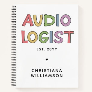 Personalized Audiologist Audiology Graduation Gift Notebook