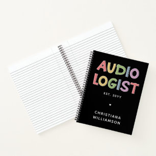 Personalized Audiologist Audiology Graduation Gift Notebook