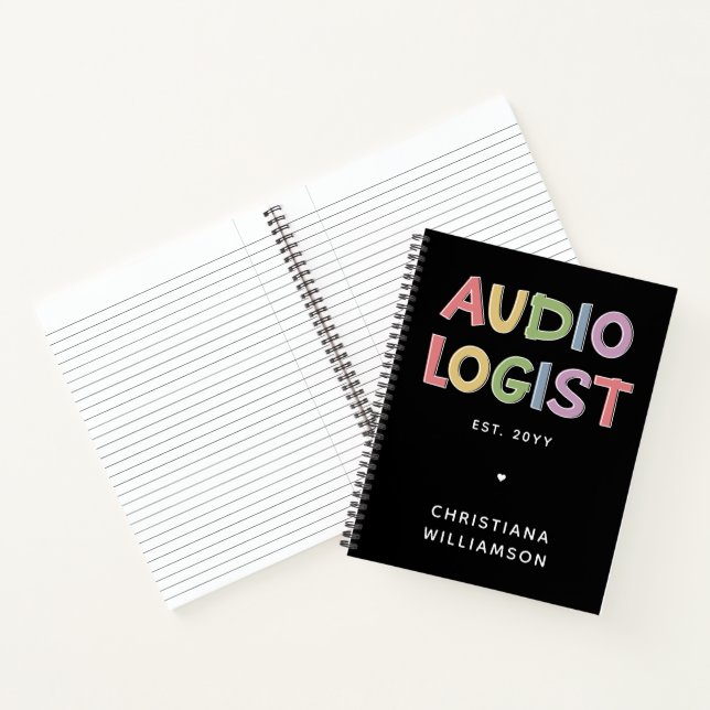 Personalized Audiologist Audiology Graduation Gift Notebook (Inside)