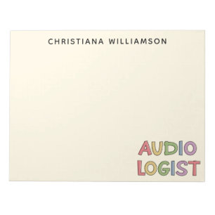 Personalized Audiologist Audiology Graduation Gift Notepad