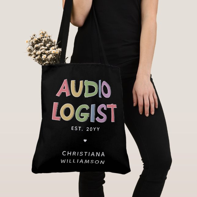 Personalized Audiologist Audiology Graduation Gift Tote Bag (Close Up)