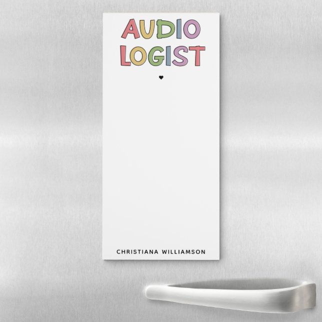 Personalized Audiologist Audiology Graduation Magnetic Notepad (In Situ)