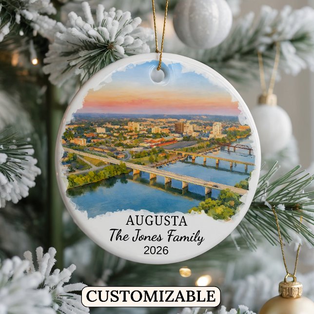 Personalized Augusta Ornament, Custom Georgia Ceramic Ornament (Creator Uploaded)