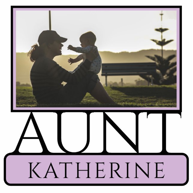 Personalized Aunt Gifts Auntie Photo Sculpture  (Front)