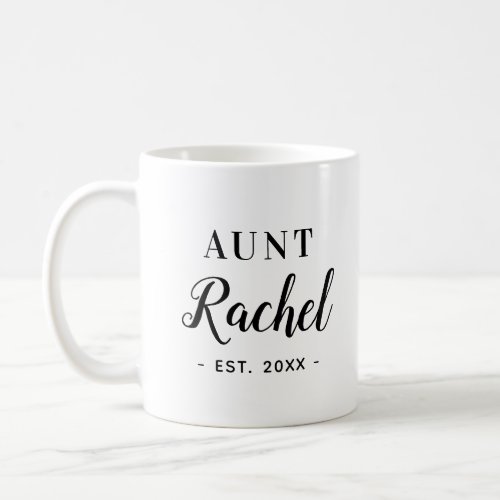 Personalized Aunt Monogram Mug