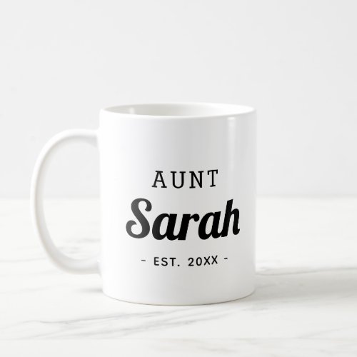 Personalized Aunt Monogram Mug