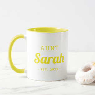 Personalized Aunt Monogram Mug