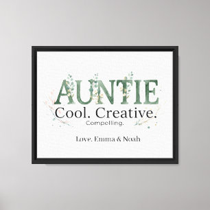 Personalized Auntie Cool Creative Compelling Quote Canvas Print