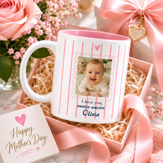 Personalized Auntie Photo Mug with Baby Picture