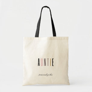 Personalized Auntie Tote Bag
