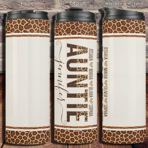 Personalized Auntie tumbler customized kids names