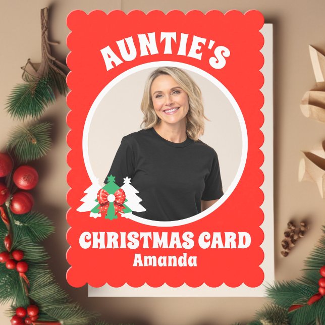 Personalized Auntie's Photo Christmas Holiday Card (Creator Uploaded)