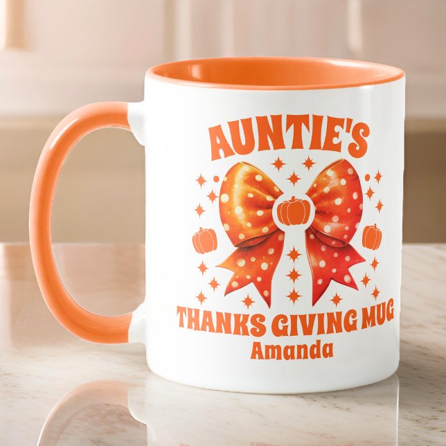 Personalized Auntie's Thanksgiving  Mug (Creator Uploaded)