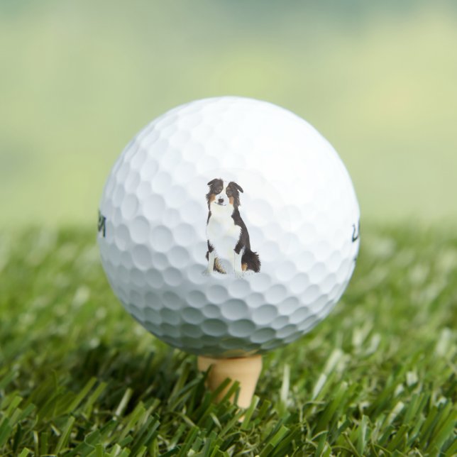 Personalized Aussie Australian Shepherd Golf Balls (Insitu Tee)