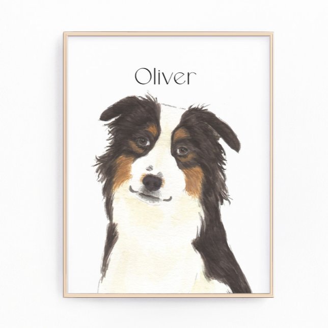Personalized Aussie Australian Shepherd Photo Print (Creator Uploaded)