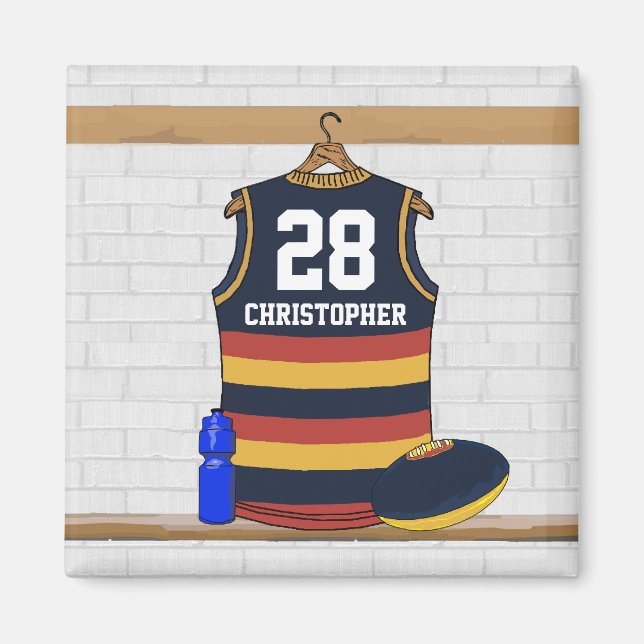 Personalized Aussie Rules Football Jersey BRY Magnet (Front)