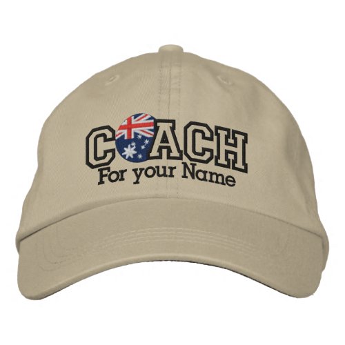 Personalized Australia Coach with your name Embroidered Baseball Cap