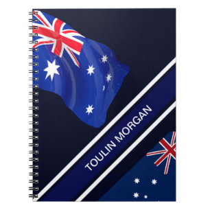 Personalized Australia Flag Notebook