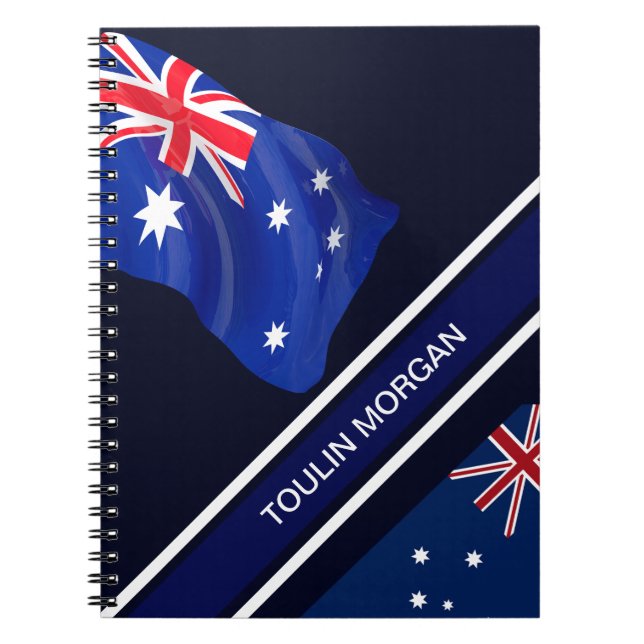 Personalized  Australia Flag  Notebook (Front)