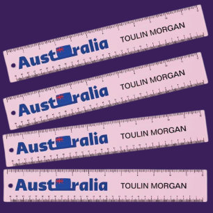 Personalized Australia Flag Ruler