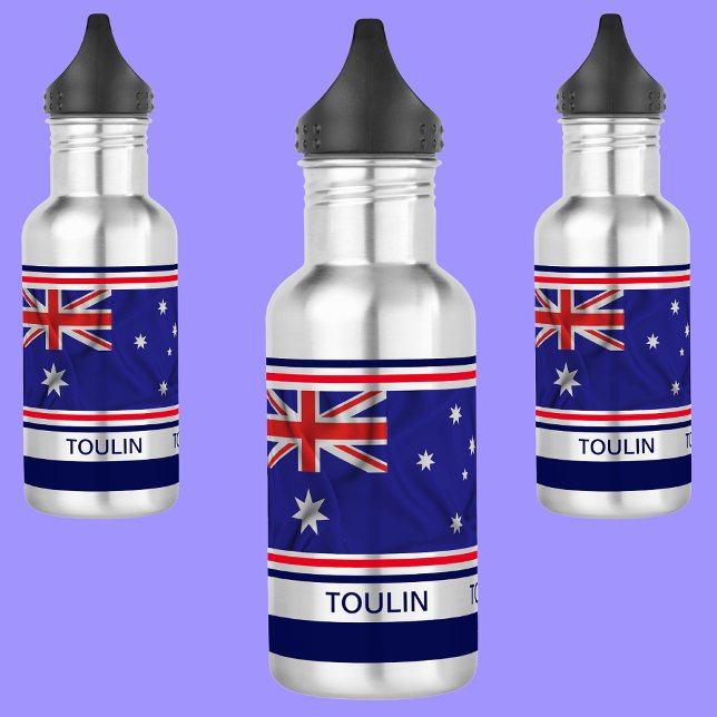 Personalized  Australia Flag  Stainless Steel Water Bottle (Creator Uploaded)