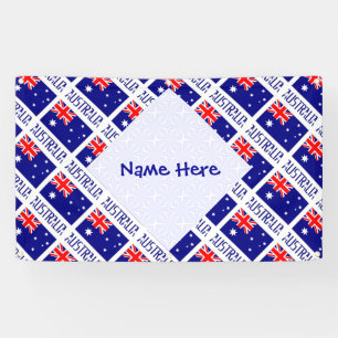 Personalized Australia Flag Tiled Banner