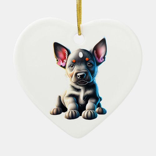 Personalized Australian Cattle Dog Puppy Ceramic Ornament