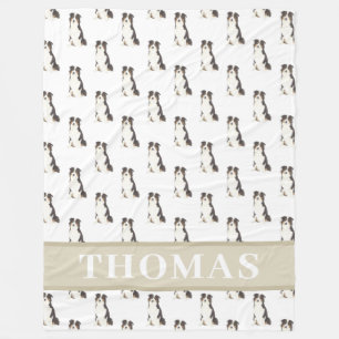 Personalized Australian Shepherd Fleece Blanket