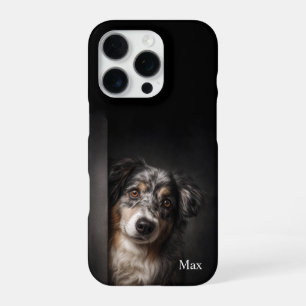 Personalized Australian Shepherd Portrait iPhone C 16 Pro Case