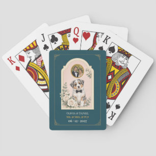 Personalized Australian Shepherd Wedding Favor Poker Cards