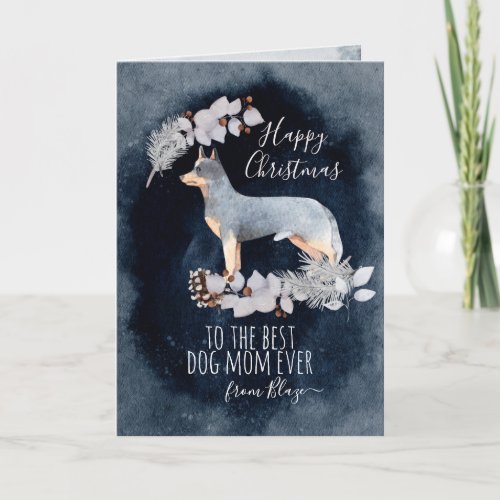 Personalized Australian Stumpy Tailed Cattle Dog  Holiday Card