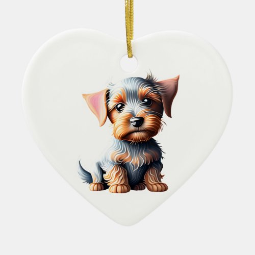 Personalized Australian Terrier Puppy Ceramic Ornament