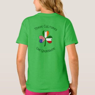 Personalized Austria Ireland USA Shamrock T-Shirt