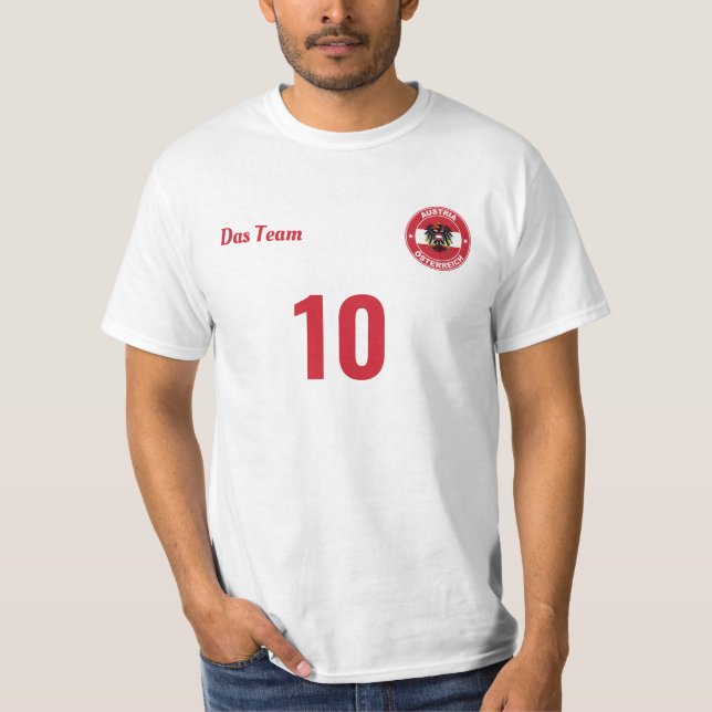 Personalized Austria National Team Jersey T-Shirt (Front)