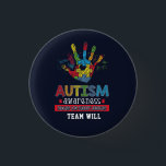 Personalized Autism Awareness Educate Advocate Button<br><div class="desc">Colorful puzzle hand with a love heart in the middle for your Autism Awareness campaigns. This design has colors all over making it bold, vibrant, and fun. The saying on it delivers a powerful message "Autism Awareness Educate, Love, Support, Advocate". Add your team name by clicking the "Personalize" button above...</div>