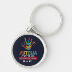 Personalized Autism Awareness Educate Advocate Keychain