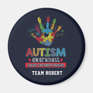 Personalized Autism Awareness Educate Advocate Magnet