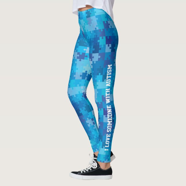 Personalized Autism Awareness Leggings (Left)