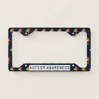 Personalized Autism Awareness Puzzles License Plate Frame