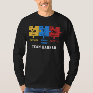 Personalized Autism Chemistry Elements Puzzles T-Shirt