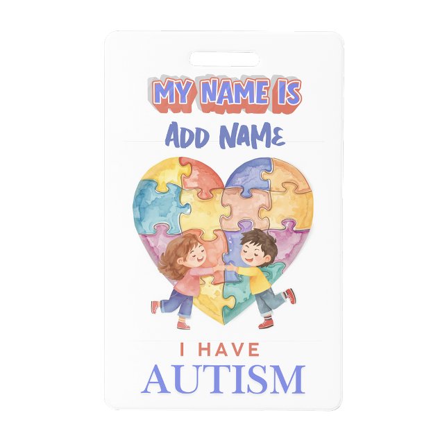 Personalized Autism ID Card – Emergency Alert  Badge (Personalized Autism ID Card – Emergency Alert Badge)