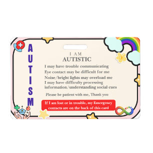 Personalized Autism ID Card – Emergency Alert Badge