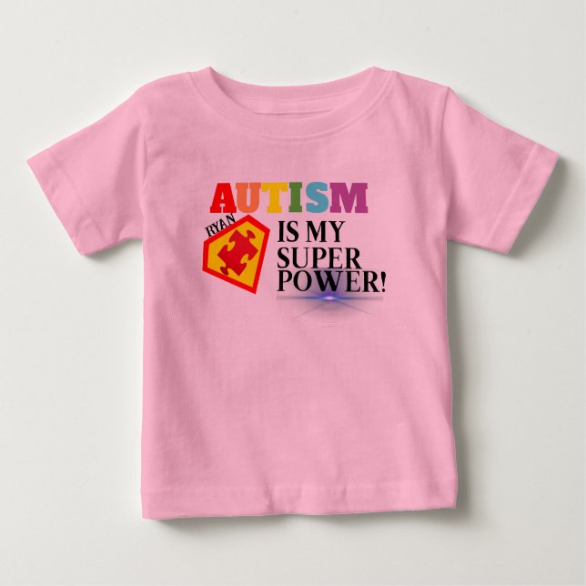 Personalized Autism Is My Superpower T-Shirt (Front)