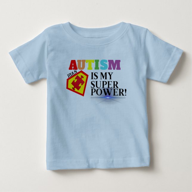 Personalized Autism Is My Superpower T-Shirt (Front)