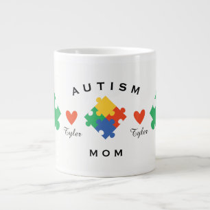 Personalized Autism Mom Large Coffee Mug
