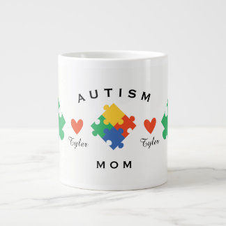 Personalized Autism Mom Large Coffee Mug