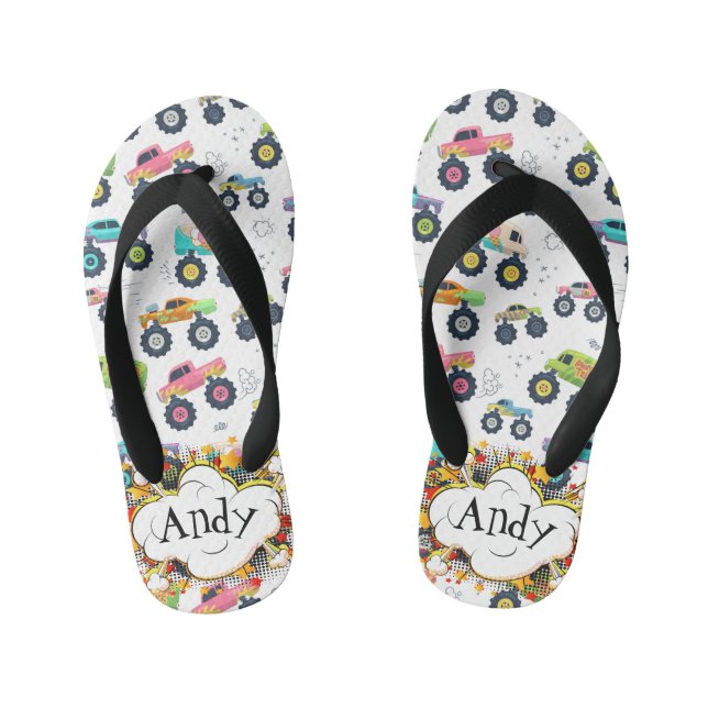 Personalized Automotive  Kid's Flip Flops (Footbed)