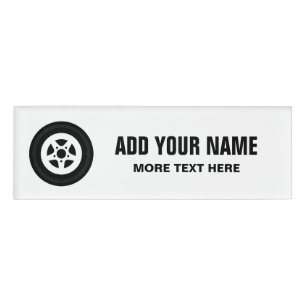 Personalized automotive magnetic name tags