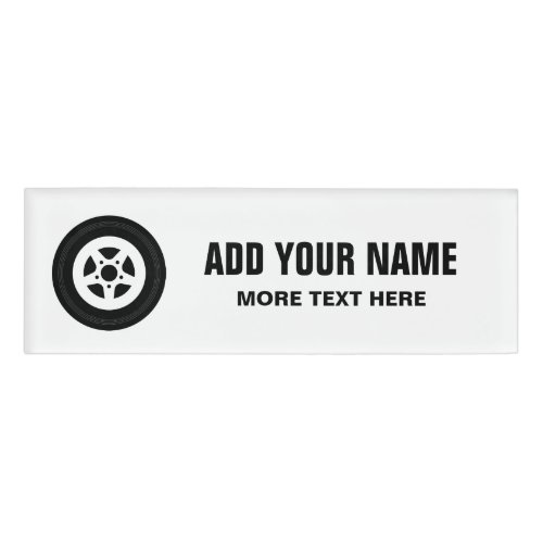 Personalized automotive magnetic name tags